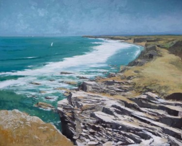 Pintura titulada "CATHEDRAL BEACH, LU…" por Rubén De Luis, Obra de arte original, Oleo
