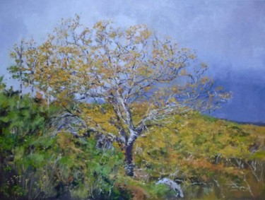 Pintura titulada "OTOÑO EN EL HAYEDO…" por Rubén De Luis, Obra de arte original