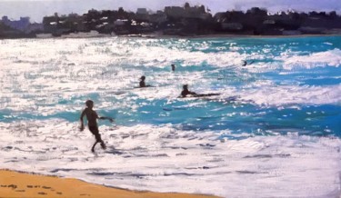 绘画 标题为“SUNSET IN THE BEACH…” 由Rubén De Luis, 原创艺术品, 油