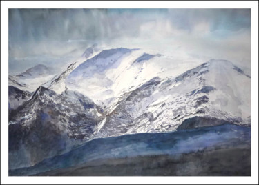 Pittura intitolato "Nieve en los Picos…" da Rubén De Luis, Opera d'arte originale, Olio