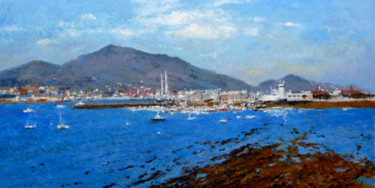 Painting titled "Puerto del El Abra,…" by Rubén De Luis, Original Artwork, Oil
