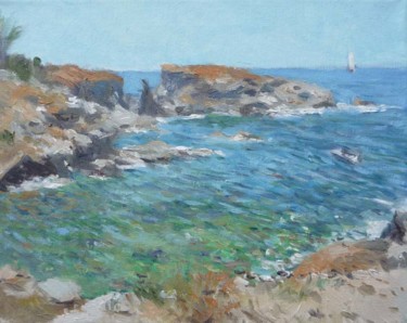 Painting titled "Marina del Cabo de…" by Rubén De Luis, Original Artwork, Oil