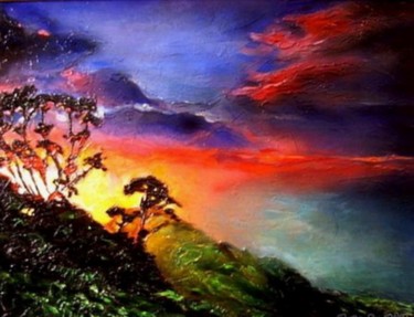 Картина под названием "Южный закат" - Rubengoris, Подлинное произведение искусства
