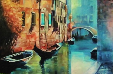 Картина под названием ""Каналы Неаполя"" - Rubengoris, Подлинное произведение искусства