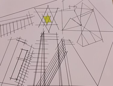 Рисунок под названием "Towers" - Rubin Kriel, Подлинное произведение искусства, Маркер