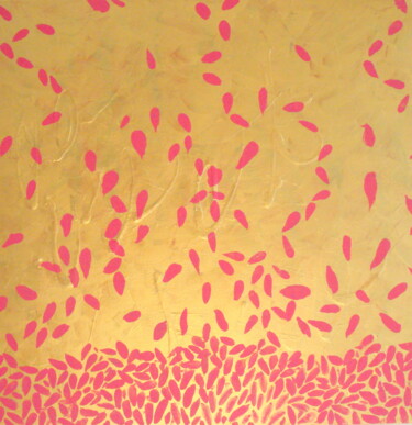 Pintura titulada "Flowering 2" por Rubina Rajan, Obra de arte original, Acrílico Montado en Bastidor de camilla de madera