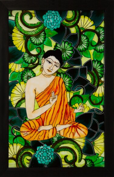 Pintura intitulada "Zen Radiance" por Rubina Shaiwalla, Obras de arte originais, Tinta