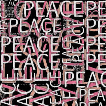 Love and Peace Flower Hippie Lover Beautiful Cute Funny 2 Ζωγραφική με τίτλο "Love and Peace Flow…" από Tony Rubino, Αυθεντικά έργα τέχνης, Ακρυλικό Τοποθετήθηκε στο Τσάντα καμβά