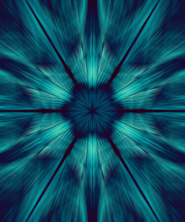 Abstract Blue Burst Soft Картина под названием "Abstract Blue Burst…" - Tony Rubino, Подлинное произведение искусства, Акрил Установлен на Подрамник