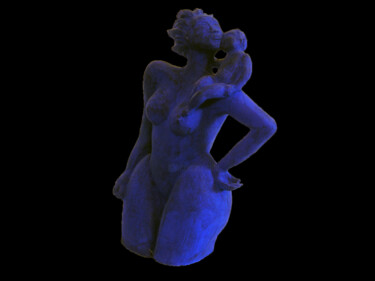 Sculpture titled "Maternité" by Ruby, Original Artwork, Terra cotta