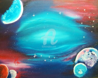 Картина под названием "Космос" - Natalia Rudenko, Подлинное произведение искусства, Масло