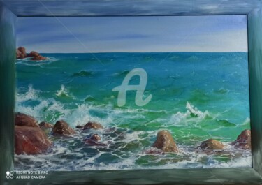 Painting titled "Море" by Natalia Rudenko, Original Artwork, Oil