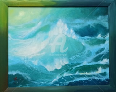 Картина под названием "Волна 3" - Natalia Rudenko, Подлинное произведение искусства, Масло