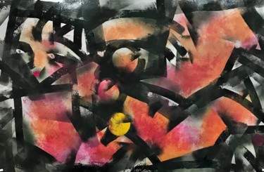 Картина под названием "Girl with peaches.…" - Sergey Rudensky, Подлинное произведение искусства, Акрил
