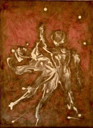Painting titled "Rouge tango 1" by Marion Rudermann, Original Artwork