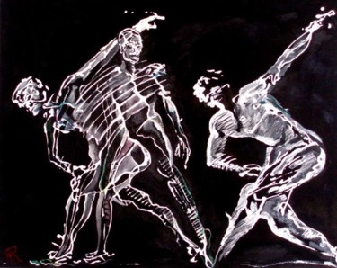 Peinture intitulée "Chorégraphies anato…" par Marion Rudermann, Œuvre d'art originale, Huile
