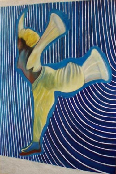 Pintura intitulada "La danse de la libe…" por Marion Rudermann, Obras de arte originais, Óleo