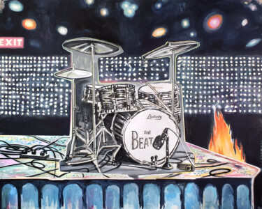 Peinture intitulée "The Beat" par Rudi Cotroneo, Œuvre d'art originale, Huile