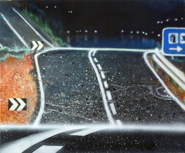 Peinture intitulée ""23:15"" par Rudi Cotroneo, Œuvre d'art originale, Huile
