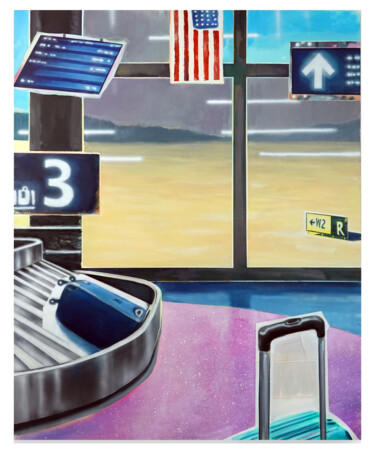 Картина под названием ""Arrivals "" - Rudi Cotroneo, Подлинное произведение искусства, Масло