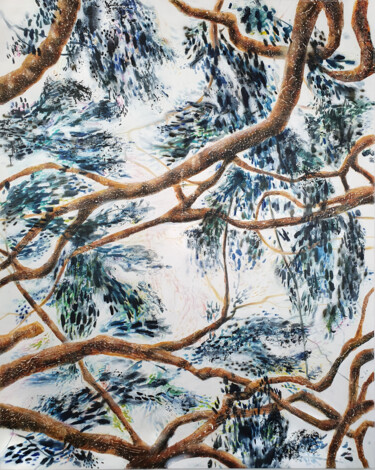 Картина под названием "Olive Tree" - Rudi Cotroneo, Подлинное произведение искусства, Масло
