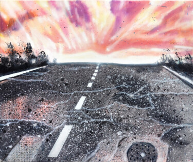 Картина под названием "sunset" - Rudi Cotroneo, Подлинное произведение искусства, Масло