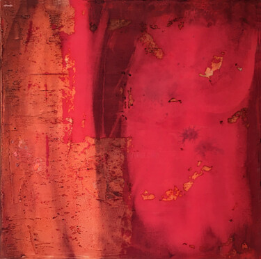Malerei mit dem Titel "Rot / Originalbild" von Rudi Eckerle, Original-Kunstwerk, Acryl