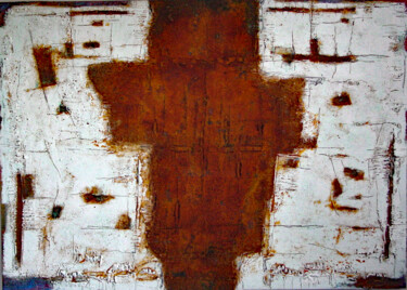 Pintura titulada "Struktur Bild Oxida…" por Rudi Eckerle, Obra de arte original, Pigmentos