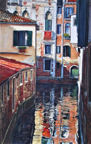 Pintura intitulada "Venezia 10" por Rüdiger Eggers, Obras de arte originais, Aquarela