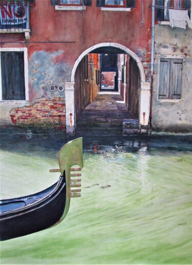 Painting titled "Venezia 5 "No Grand…" by Rüdiger Eggers, Original Artwork, Watercolor