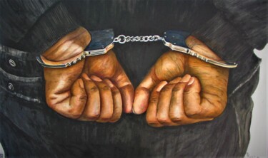 Malerei mit dem Titel "What shackles do we…" von Rüdiger Eggers, Original-Kunstwerk, Aquarell