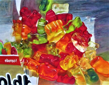 Painting titled ""Tasty unhealthy go…" by Rüdiger Eggers, Original Artwork, Watercolor
