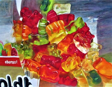 Malerei mit dem Titel ""Tasty unhealthy go…" von Rüdiger Eggers, Original-Kunstwerk, Aquarell