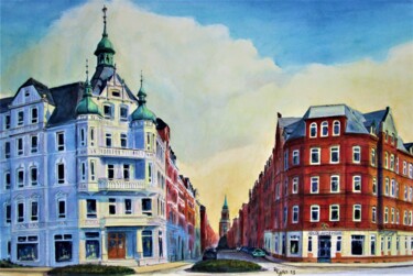 Painting titled "Schrevenpark 24, Ki…" by Rüdiger Eggers, Original Artwork, Watercolor