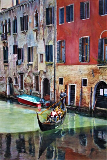 Pintura intitulada "Venezia 20" por Rüdiger Eggers, Obras de arte originais, Aquarela