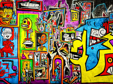 Arte digitale intitolato "Graffiti No.4  -  i…" da Rüdiger Geisler, Opera d'arte originale, Pittura digitale