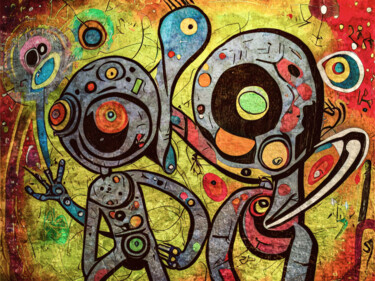 Arte digitale intitolato "Graffiti No. 10 - a…" da Rüdiger Geisler, Opera d'arte originale, Pittura digitale