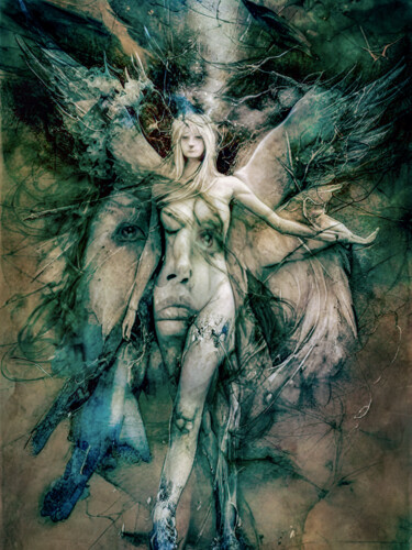 Digitale Kunst mit dem Titel "Angel - Engel" von Rüdiger Geisler, Original-Kunstwerk, Fotomontage