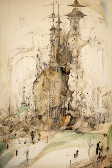 Artes digitais intitulada "Tower05" por Rüdiger Geisler, Obras de arte originais, Trabalho Digital 2D
