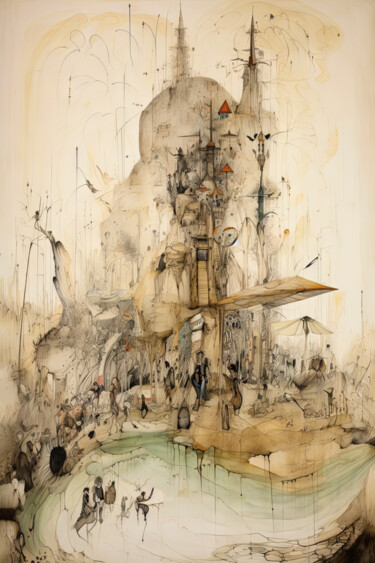 Arte digitale intitolato "tower07" da Rüdiger Geisler, Opera d'arte originale, Lavoro digitale 2D