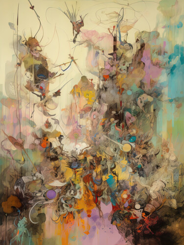Цифровое искусство под названием "Abstract Event 02" - Rüdiger Geisler, Подлинное произведение искусства, Цифровая живопись