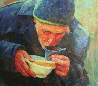 Painting titled "Последняя осень" by Mikhail Rudnik, Original Artwork, Oil