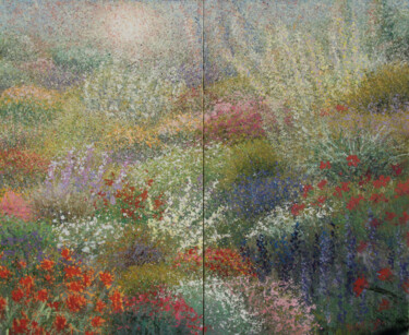Painting titled "jardin Anglaise (Ro…" by Rudolf Otto, Original Artwork, Acrylic