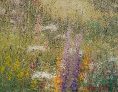 Pintura titulada "marécage en fleur" por Rudolf Otto, Obra de arte original, Acrílico