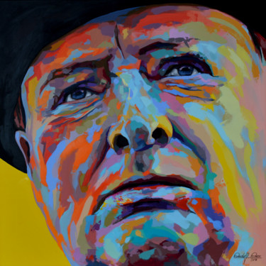 Schilderij getiteld "Winston" door Rudolf Rox, Origineel Kunstwerk, Acryl