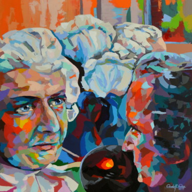 Münchhausen Malerei mit dem Titel "Münchhausen" von Rudolf Rox, Original-Kunstwerk, Acryl