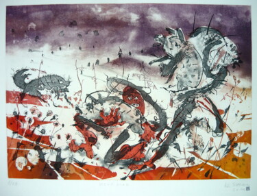 Incisioni, stampe intitolato "Great hunger. ( Veľ…" da Rudolf Suran, Opera d'arte originale, Acquaforte
