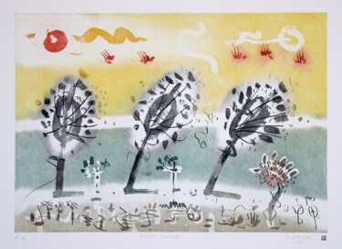 印花与版画 标题为“Silent breeze(cycle…” 由Rudolf Suran, 原创艺术品, 蚀刻