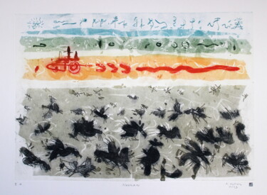 Отпечатки и Гравюры под названием "Ravens(cycle of tho…" - Rudolf Suran, Подлинное произведение искусства, Травление