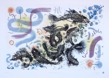 Отпечатки и Гравюры под названием "Wriggling (cycle of…" - Rudolf Suran, Подлинное произведение искусства, Травление